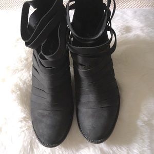 Free People Hybrid Strappy Leather Ankle Boots